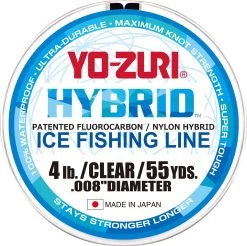 Yo-Zuri Hybrid Ice Fishing Line Clear 55 Yards