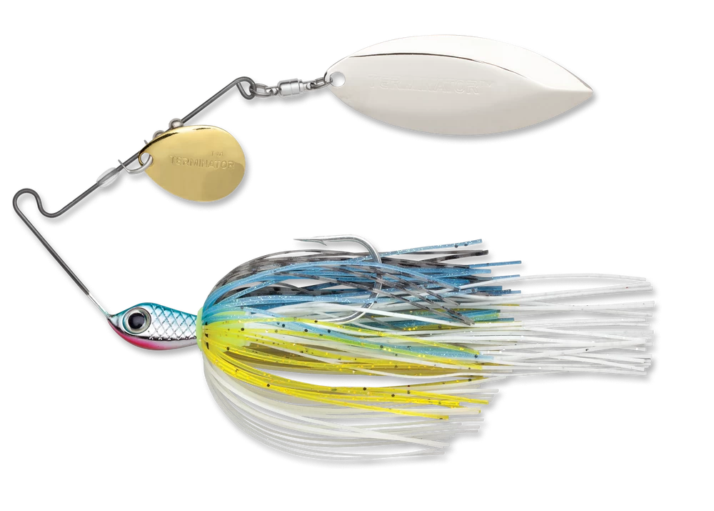 Terminator Stainless Pulse Skirt Spinnerbait Colorado Willow 1/2 Oz. - Image 2