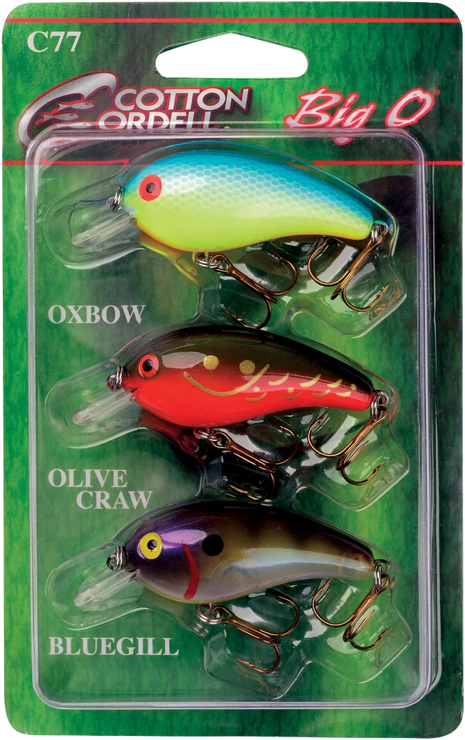 Cotton Cordell Big O Square-Lip Crankbait 3-Piece Variety Pack
