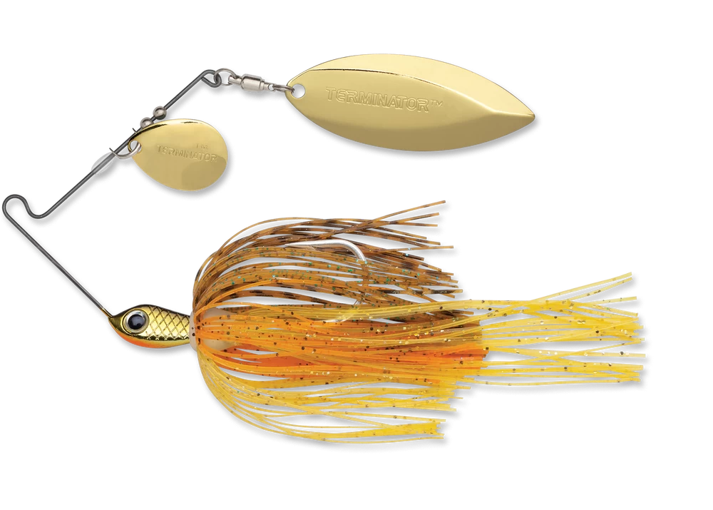 Terminator Stainless Pulse Skirt Spinnerbait Colorado Willow 3/8 Oz.